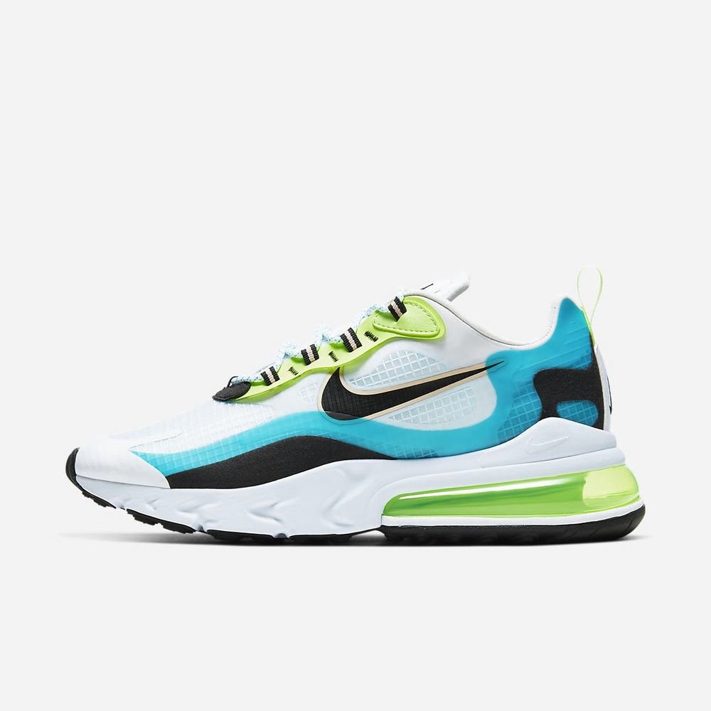 Sneakers Nike Air Max 270 React SE Bleu Ciel 7204-893 Oracle Aqua/Ghost Green/Washed Coral/Black Homme | GMH-90222597